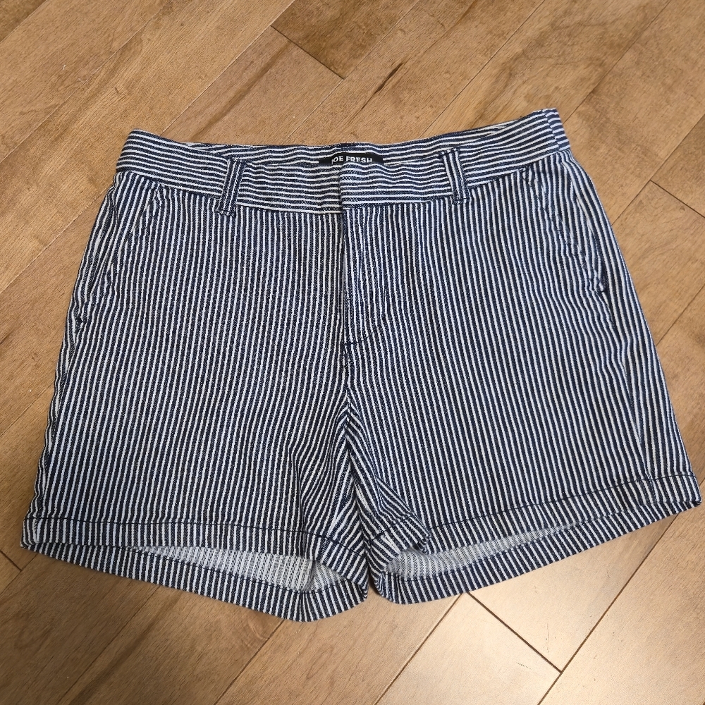 Joe Fresh Striped Denim Shorts - Picture 2 of 5